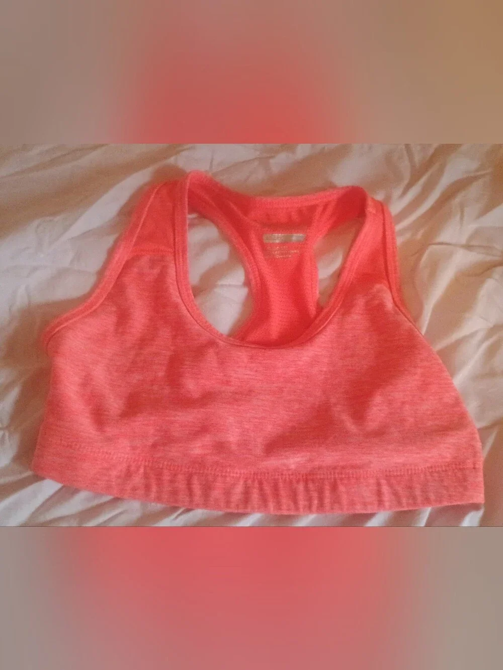 Old Navy Neon Coral Racerback Sports Bra